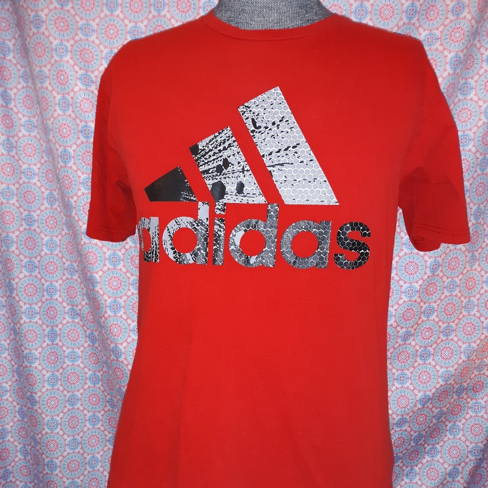 Adidas Men's Red T-Shirt Large